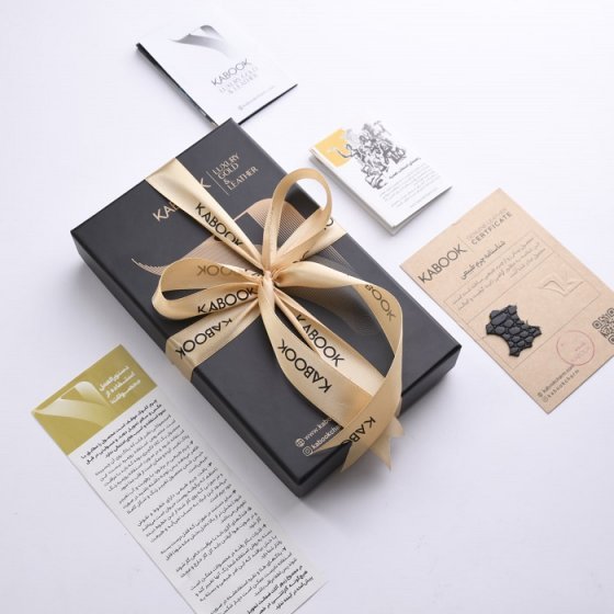 ست قاب ایرپاد و کیف کارت 4 لت چرم مشکی لیزارد